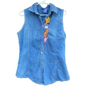 DENIM WINNIE THE POOH VEST